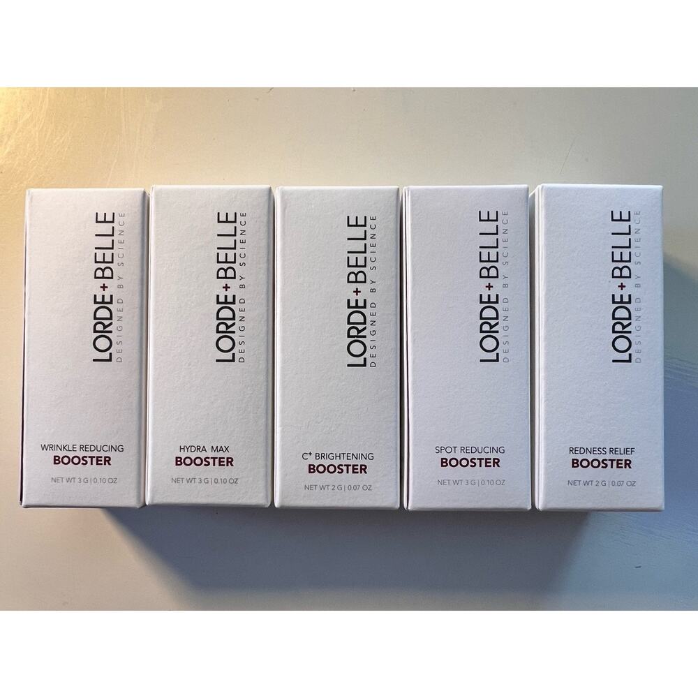 Lorde + Bella 5 Piece Booster Set, Skincare.These are powders NIB $295 Value!